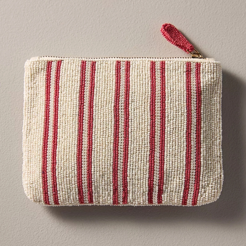 πΌ NWT Anthropologie beaded berry clutch - Picture 3 of 5